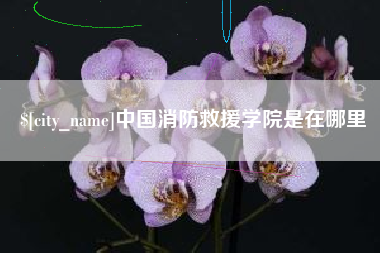达州中国消防救援学院是在哪里
