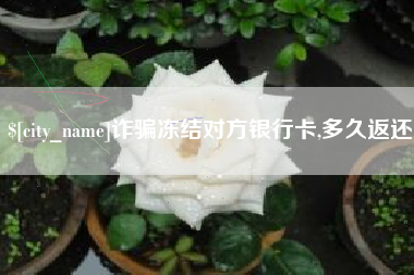 达州诈骗冻结对方银行卡,多久返还