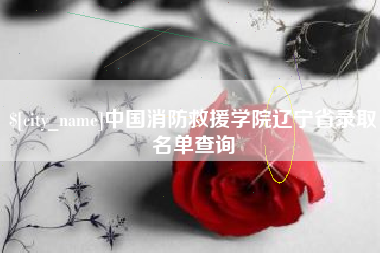 达州中国消防救援学院辽宁省录取名单查询