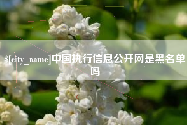 达州中国执行信息公开网是黑名单吗