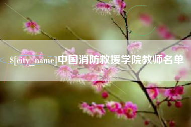 达州中国消防救援学院教师名单