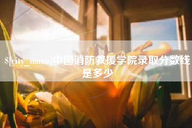 达州中国消防救援学院录取分数线是多少