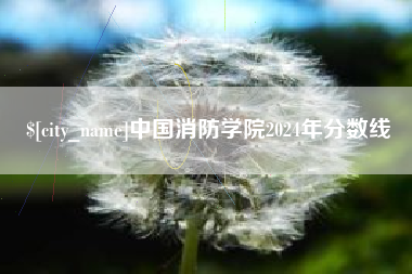 达州中国消防学院2024年分数线