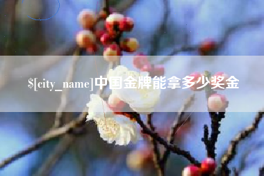 达州中国金牌能拿多少奖金