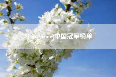 达州中国冠军榜单
