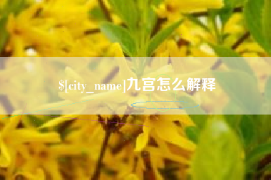 达州九宫怎么解释