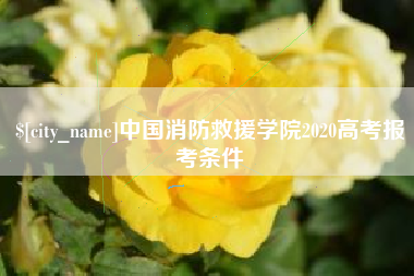 达州中国消防救援学院2020高考报考条件