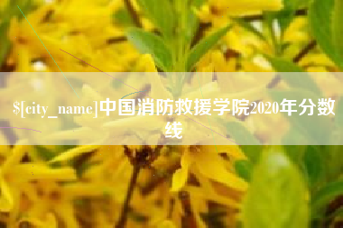 达州中国消防救援学院2020年分数线 达州中国消防救援学院2020年分数线